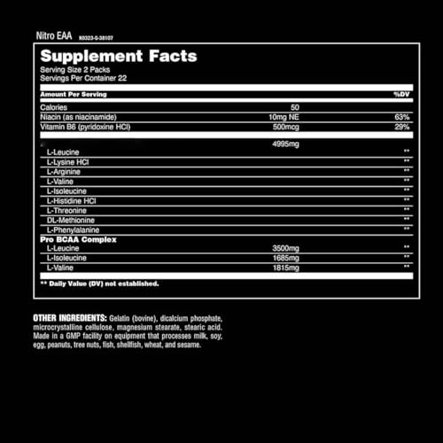 Animal Nitro EAA Capsule Packs | 6000mg Essential Amino Acids per Pack | Full Spectrum EAAs & BCAAs | 44 Packs - Image 3