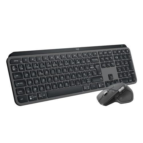 Logitech MX Master 4 for Business Souris sans fil, clavier sans fil MX Keys Business avec récepteur Logi Bolt, Bluetooth, chargement USB-C, clics discrets,Windows/Mac/Chrome/Linux,FRA AZERTY-Graphite