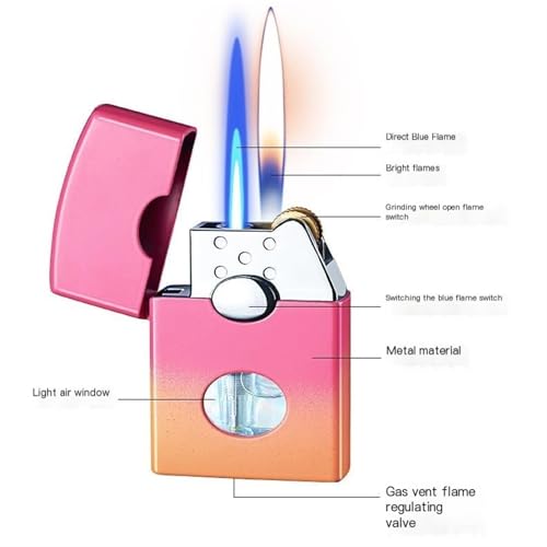 Encendedor dual llama recargable de zinc resistente miniatura 5
