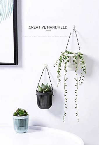 Melphoe 3.5‘’ Two-Piece Succulent Planters Pots With Drainage, Flexible Removable Handle, Planting Pots Flower Pots Small Planter Pots For Mini Plants Hanging Planter On Wall Or Window (6 Pcak). #TOP5