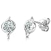 Produktbild ByJoy Damen-Ohrstecker 925 Sterling- Silber Rundschliff Blau Topas
