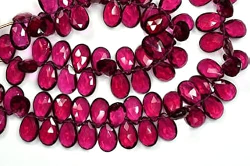Quartz rubellite rose taillé en poire briolette poli de qualité supérieure - 2