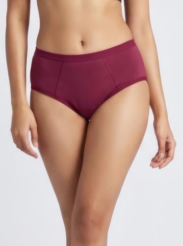 Image of HEALTHFAB ; The Fabulous You Gopadfree Heavy Period Panty Hipster Leak Proof Underwear for Medium to Heavy Flow,Reusable for 2 Years Without Pads, Pack of 1, Maroon