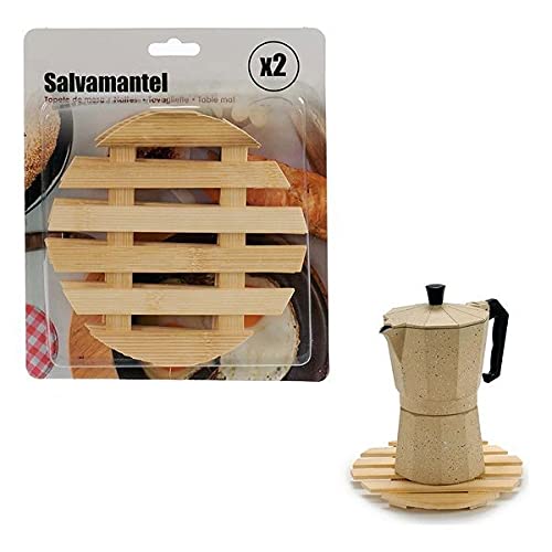 Untersetzer Bambus Rotund (2 UDS) (17 x 1 cm)