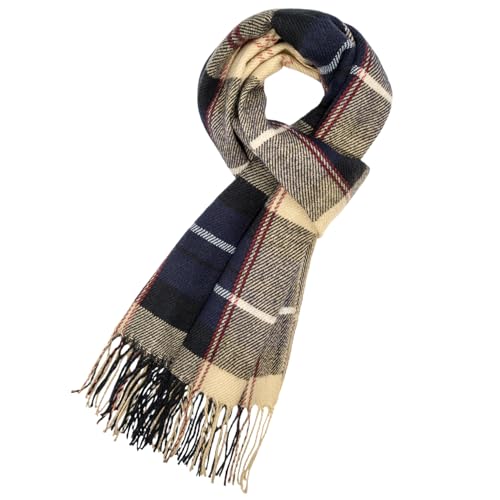 Kotashion Herren Lange Winterschal Tartan Schal Warm und Weiche Schal Herren Damen kariert Winterschal Geschenke für Männer