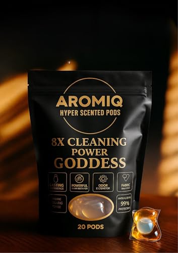 Aromiq™ Goddess Hyper Scented Laundry Pods – Luxury Perfume-Inspired Detergent Capsules | Irresistible Long-Lasting Fragrance, Deep Clean & Fabric Softness | 7-Day Freshness – 20 Pods