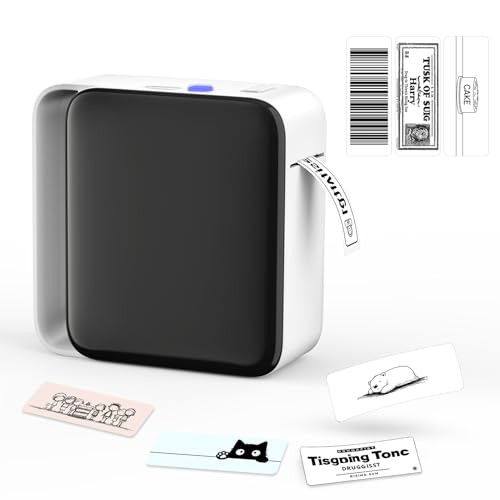 KNAON Y12 Bluetooth Label Maker Machine (No Tape), Wireless Thermal Sticker Printer for Home, Kitchen, Office & Organization – Mini Portable Label Maker with Versatile Templates, White