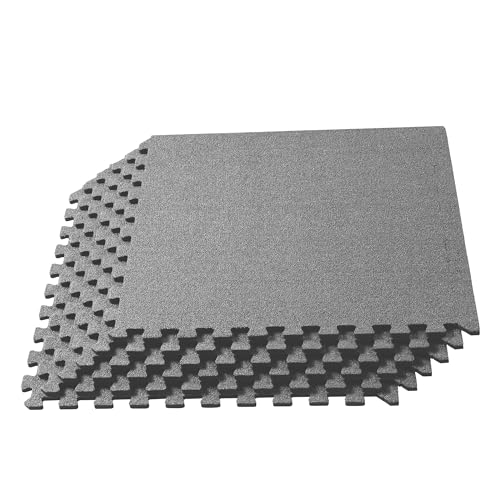 We Sell Mats 3/8 Inch Thick Interlocking Foam Carpet Tiles Durable Carpet Squares Anti Fatigue Support for Home Office or Classroom Use, 24 in x 24 in
