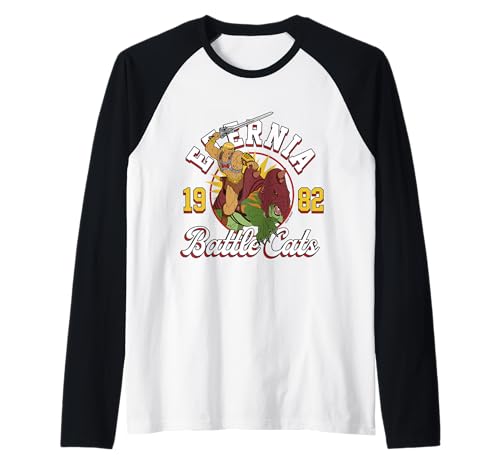 T-shirt Masters Of The Universe 1982 Raglan Battle Cats idéal pour un look geek décontracté