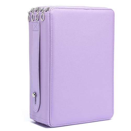 Image of YOUNGCOL 200 Slots Colored Pencil Case Color Pencil Organizer Storage Large Capacity Pencil Holder (Purple, 200 Slots)