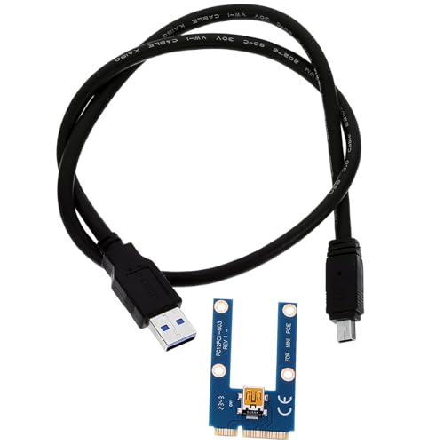 Gadpiparty Cable USB y Mini Pci e Adaptador Riser para GPU Externa Extensión Pcie Compatible con Laptop para Mejorar Rendimiento Gráfico