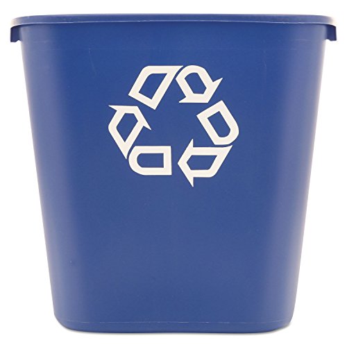 Rubbermaid Commercial 28 1/8 Quart Blue Medium Deskside Recycling Container
