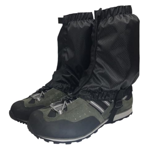 Mimoqk Polainas De Zapatos - Polaina Negra Impermeable A La Nieve - Cubierta Para Leggings De Caminar,Para Senderismo, Deportes De Invierno Al Aire Libre, Running, Montañismo, Escalada, Caminata