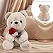 Oso de peluche, peluche de 23 cm con rosa Imagen de Oso de peluche, peluche de 23 cm con rosa