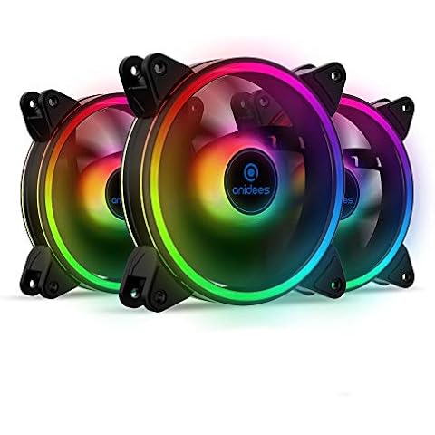 anidees AI Tesseract Dual loop 3 pcs 120mm =addressable RGB LED PWM Fan, for case fan, cooler fan, with Remote(AI-TESSERACT-DUO) Cover