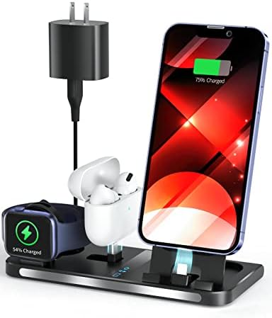 3 in 1 Charging Station, Foldable Charging Stand for Multiple Apple ...
