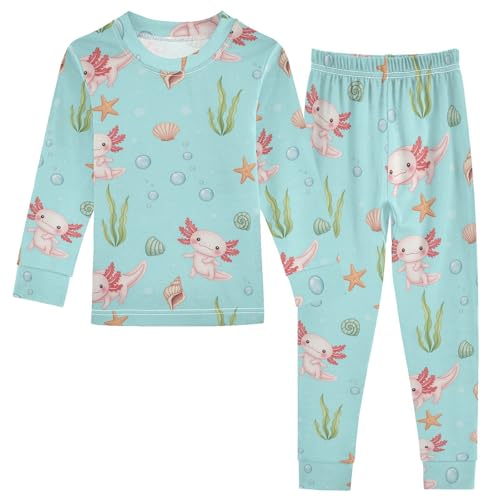 Pajama Sets Long Sleeve Aquatic Creatures with Bubbles Soft Comfy Sleepwear 2 Piece PJS 3-8T