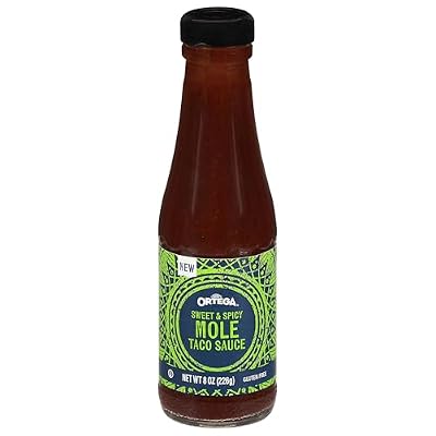 Ortega Sweet & Spicy Mole Taco Sauce, Sweet and Spicy Sauce and Marinade, 8 Ounce