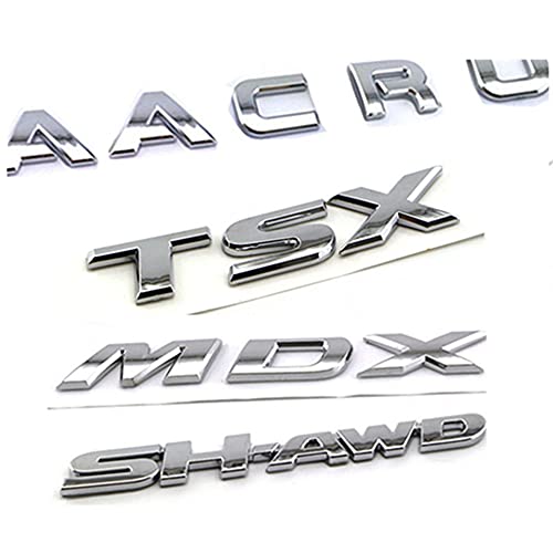 Letras cromadas MDX e insignia trasera para portón de maletero 2
