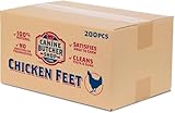 Canine Butcher Shop Chicken Feet Dog Treats, Raised & Made in USA (200-Pack), Dehydrated Chicken Feet, All Natural Dog Chews & Snacks