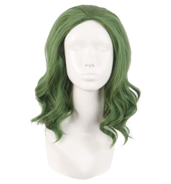 MapofBeauty 14 Inch/35cm Fahion Cosplay Costume Curly Synthetic Wig (Pine Green/Grass Green)