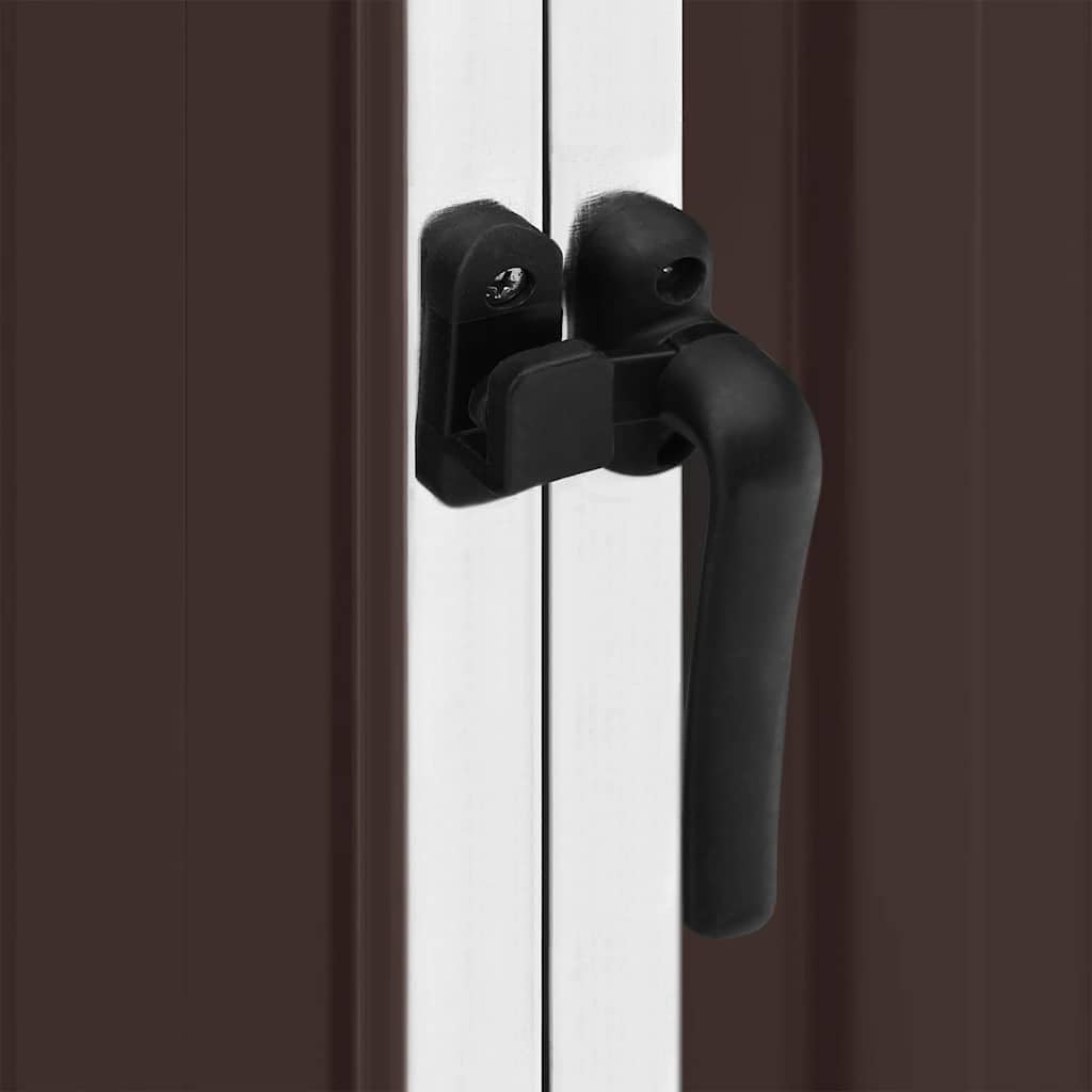 vidaXL Cobertizo de Jardín Paito Casata Casetilla Almacenamiento de Herramienta Almacenaje Exterior Acero Galvanizado Marrón 195x198x159 cm