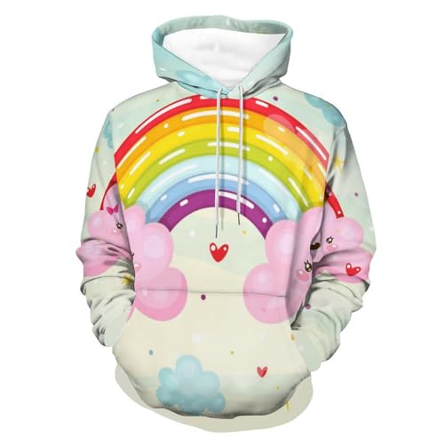 Hoodie Nuages Arc-en-Ciel pour vos moments cocooning et sorties décontractées en ville