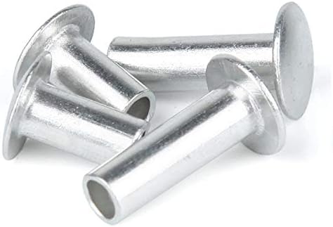 Generic 30pcs M2 aluminum big flat head rivet semi tubular rivets 3mm~10mm length - (Stem Length: M2x6mm)