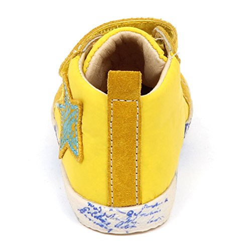 Sneaker bimbo giallo Falcotto anti-glissade pour sécuriser les pas de bébé boy