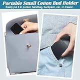 SwirlColor Cotton Swab Holder for Travel, 2 Pcs Portable Small Cotton Bud Holder Empty Metal Box Containers with Slide Top for Cotton Ball Toothpicks Hair Ties -Black (2) - Image 4