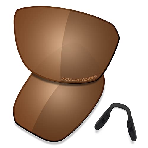 Image of Saucer Premium Replacement Lenses & Nosepads for Oakley Split Shot OO9416 Sunglasses High Defense - Amber Brown Polarized
