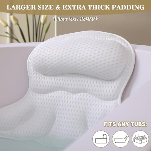 image for Binobella Bath Pillow Luxury Bathtub Pillow, Extra Soft & Comfortable 