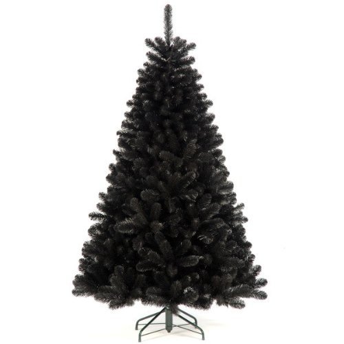 2.1m (7ft) Arctic Spruce Black Artificial Christmas Tree by Tree Classics