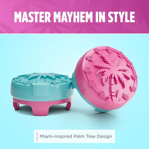 Image of KontrolFreek Performance Thumbsticks - Heist Edition - For Playstation 5 (PS5) and Playstation 4 (PS4) Controller - Blue /Pink