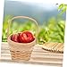 OFFSCH 2pcs Portable Basket Wicker Woven Basket Willow Wedding Basket Woven Picnic Basket Small Floral Basket Wedding Basket Farmhouse Wedding Basket Candy Basket Rattan