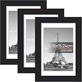 upsimples Cadres photo noirs avec ou sans support à accrocher au mur, 15,2 x 10,2 cm, 9 x 12,7 cm ou 10,2 x 15,2 cm