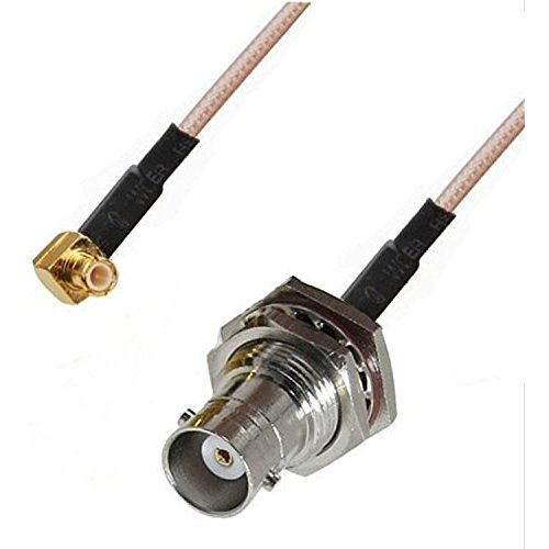 RF Pigtail Cable BNC Female to MCX Male Right Angle RG316 30CM Ships from USA