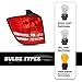 SOCKIR Halogen Outer Tail Lights Compatible with 2009-2020 Dodge Journey OE Replacement Taillights Brake Rear Light All Bulbs Included LH-Left/Driver Side