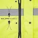 JORESTECH Safety Rain Jacket Waterproof Reflective High Visibility with Interior Mesh Yellow/Lime ANSI Class 3 Level 2 Type R JK-03 (XL)