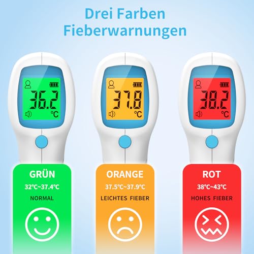 BerkeMed Termometro Febbre, Termometro Infrarossi senza Contatto, Termometro Digitale, Misurazione Rapida e Accurata funzione di memoria, Adatto per Adulti, Bambini e Neonato - 4