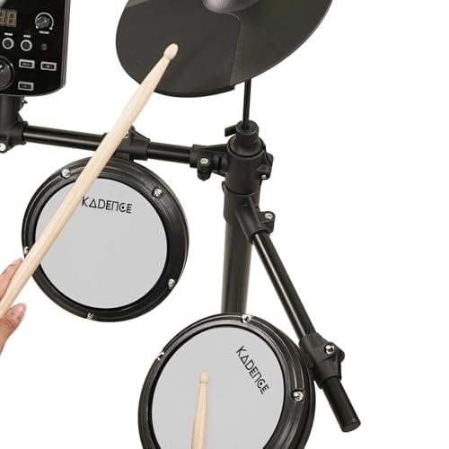 Image of Kadence MD200A Home Series 7-Piece Electric Drum Kit | Bluetooth Audio | USB-MIDI | Preset Kits | Compact Practice & Rehearsal Setup | Black