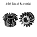 uxcell 2pcs Bevel Gear 0.8 Module 1:1 Reduction Rate 15T 4mm Hole Dia Bevel Pinion Gear 45# Steel, 45 Degree Steering Gear for Hardware Mechanical Rotation, Black