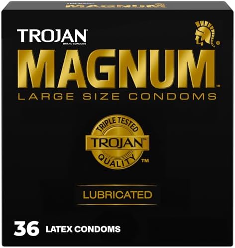 TROJAN Magnum Lubricated Large Condoms, 36 Count Pack