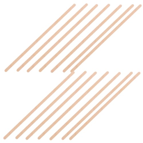 Alipis 150 Count Heavy Duty Wooden Stirrer Sticks Individually Wrapped for Bars Restaurants
