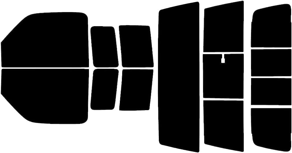 Rvinyl Window Tint Kit Compatible with Ford Ranger 1993-2011 - Black 5% - Single Ply No Bubble Film - Do it Yourself Vehicle Complete Precut Kit