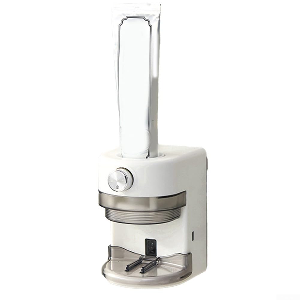 Dispenser automatico di dentifricio che combina tecnologia a induzione con montaggio a parete perforato per un facile controllo del dentifricio (bianco)
