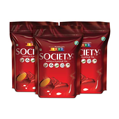 Image of Society Tea Masala Chai|500 G Pack|Pack Of 2|Made With Cardamom Ginger Cloves Black Pepper And Lemongrass|Classic Masala Tea, 0.5 Kilograms - Chai, Loose Leaves