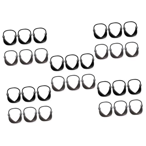 Élastiques à cheveux en cuir Ipetboom pour queue de cheval | Lot de 5 x 6 pièces