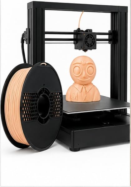 Image of Matte PLA 3D Printer Filament 1.75mm, 1kg Spool (2.2 lbs) - UV /Heat /Weather Resistant, Strong Layer Bonding, Smooth Printing, Low Odor, Outdoor Functional Prototypes, FDM Compatible (beige skin, 1 Kg)