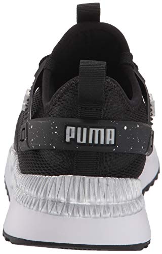 PUMA PUMA Women's Pacer Next Excel Sneaker, Black Silver White, 6.5 M US